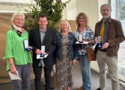 Imme Davies, Mark Williams, Karen Edwards and James Mattock with Heather Williamson (centre)